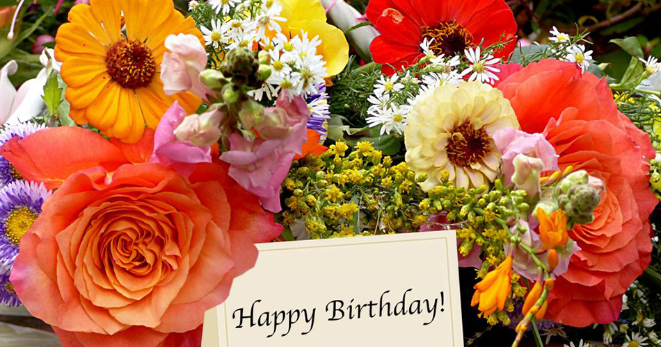 happy birthday images with flowers
